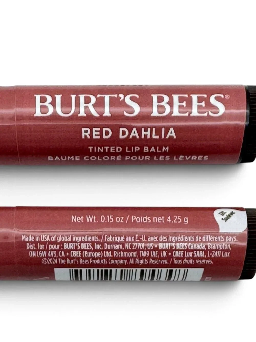 6 Pack Burts Bees Tinted Lip Balm RED DAHLIA 0.15oz Moisturizing Hydrating Sheer